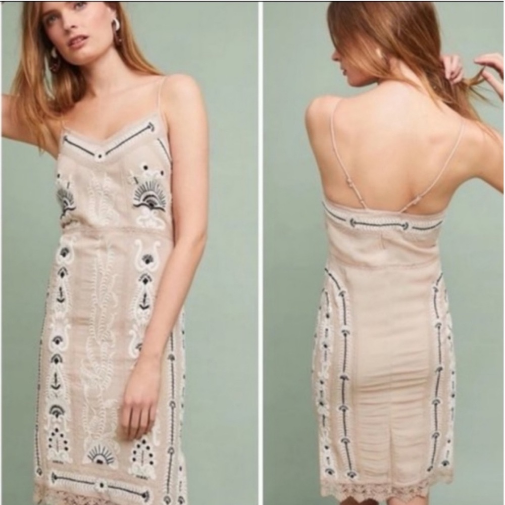 Anthropologie Embroidered Dress